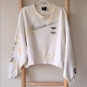 Nike Women’s Recreation Club “Good Sport” Tie Dye Cropped Crewneck Sweatshirt M
